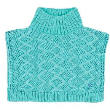 bobo choses braid swan neck warmer, children's cold weather accessories, knit blue