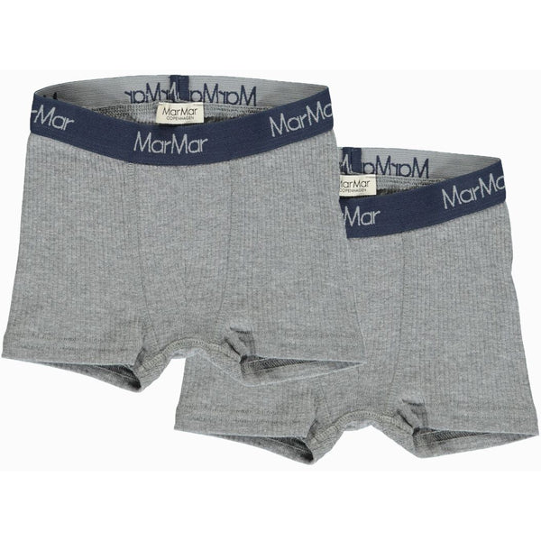 marmar copenhagen boxers 2 pack grey melange - kodomo boston. free shipping.