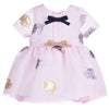 hucklebones empire bow dress & bloomers metallic rose, dressy styles for baby