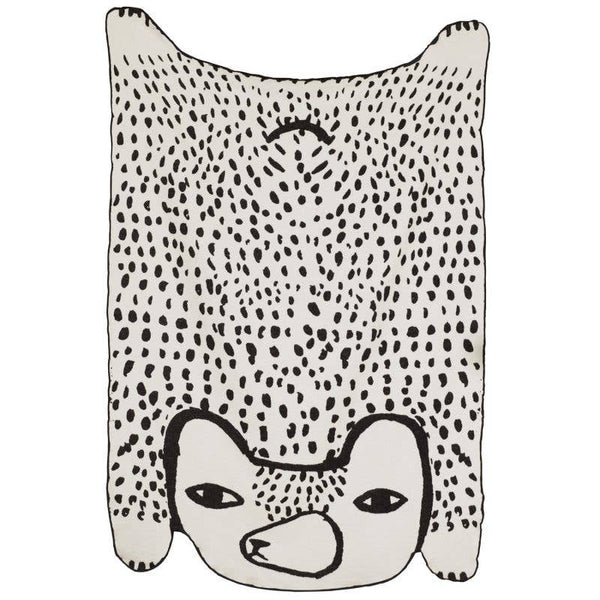 donna wilson bear shaped cotton throw