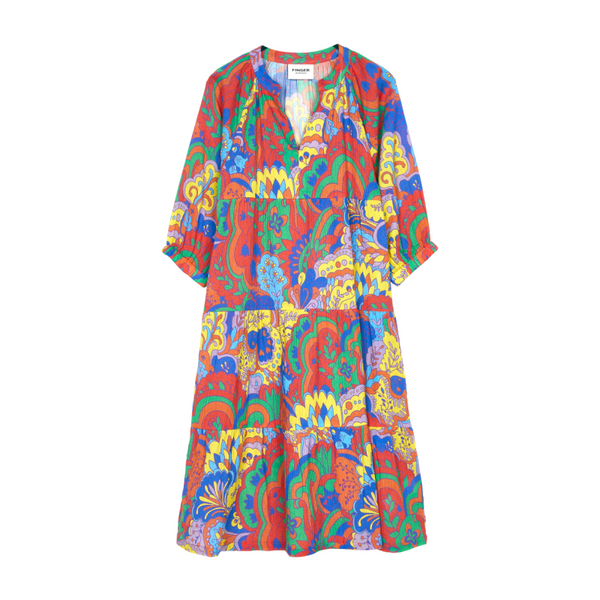 finger in the nose rosybeach long dress multicolor power