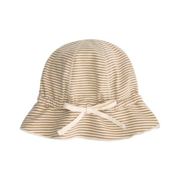 gray label baby sun hat peanut/cream