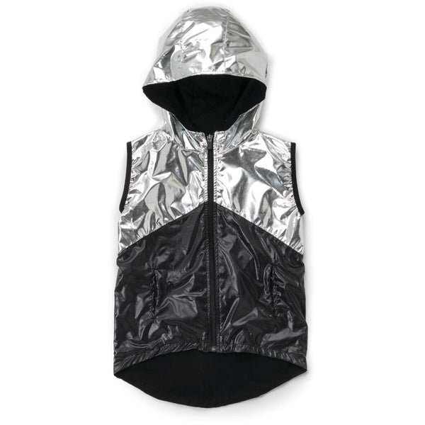 nununu nylon vest silver/black - kodomo