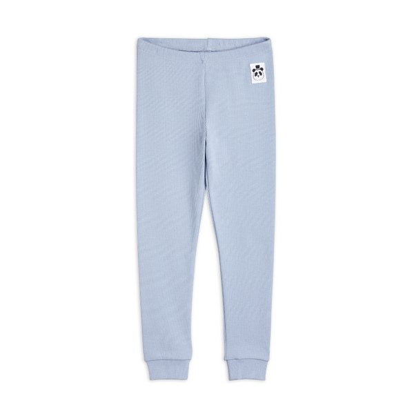 mini rodini solid rib leggings blue