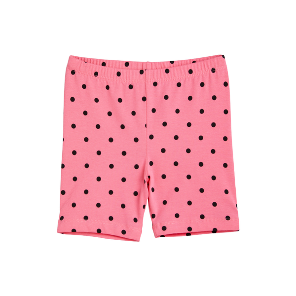 mini rodini polka dot bike shorts pink