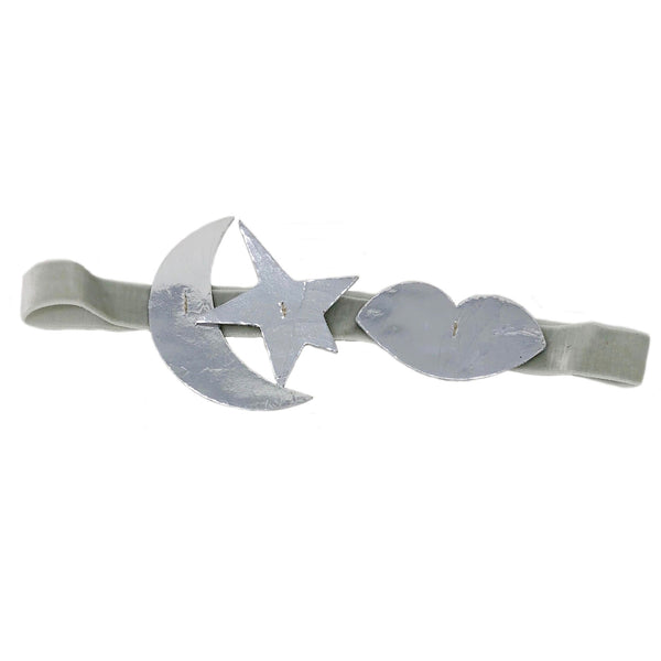 atsuyo et akiko new girls collection serendipity leather headband silver - free fast shipping on all orders over $99 from kodomo