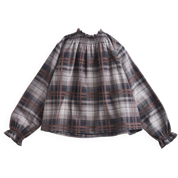 belle enfant sabine blouse grey/brown, belle enfant new collection at kodomo boston, free shipping