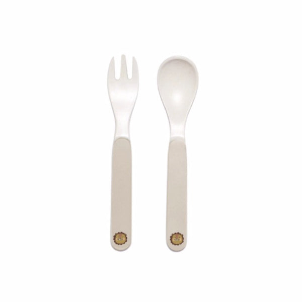 studio loco lion bamboo cutlery set