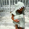 sunnylife hooded monster beach towel green