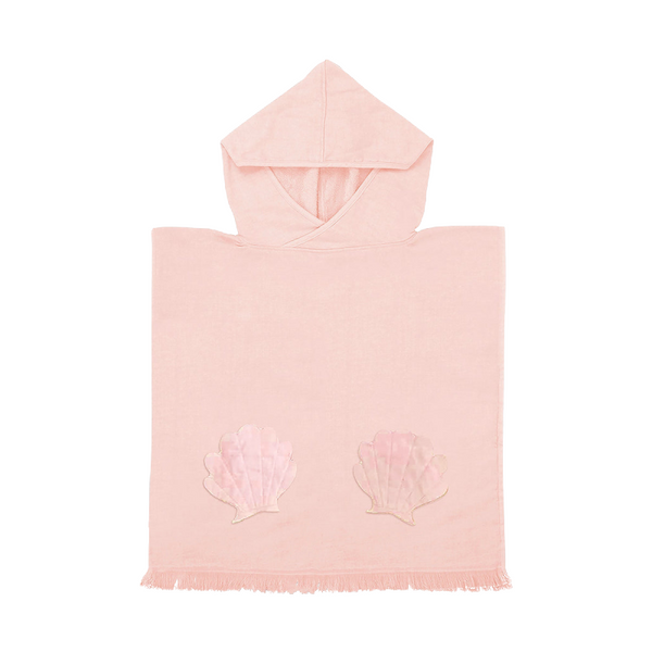 sunnylife hooded mermaid beach towel pink