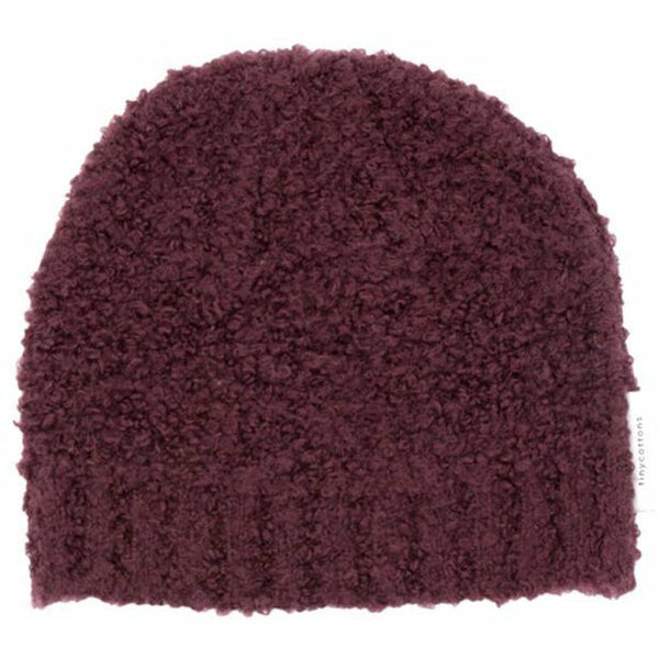 tinycottons fluffy beanie plum - kodomo hats - children's clothing in boston, tinycottons - bobo choses, atsuyo et akiko, belle enfant, mamma couture, moi, my little cozmo, nico nico