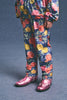 maison mangostan roses velvet trousers navy