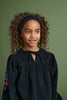 maison mangostan florecitas micro corduroy blouse black