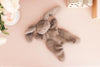 alimrose darcey bunny baby comforter grey