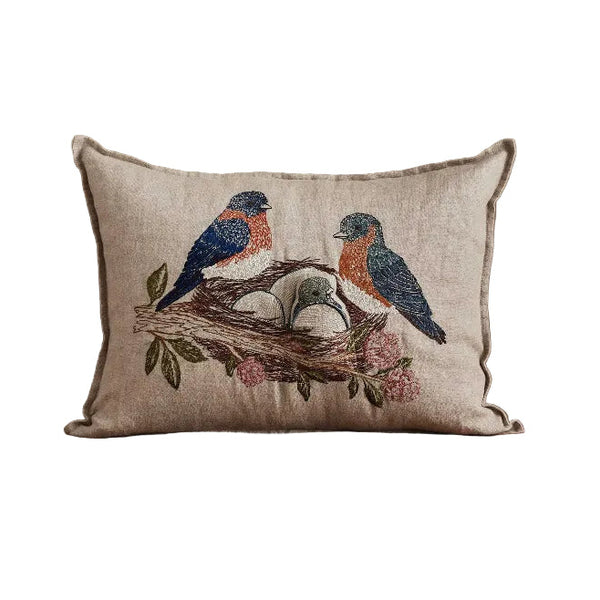 coral & tusk bluebird nest pocket pillow