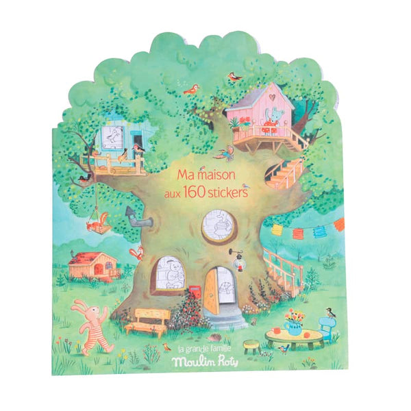 moulin roty coloring book with stickers the big family