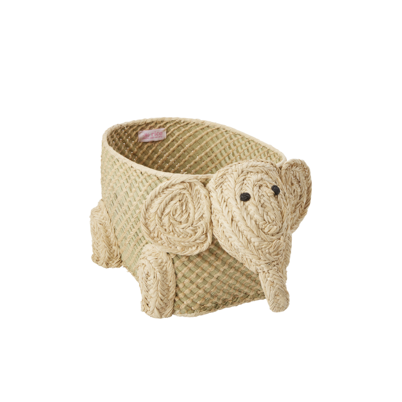 rice small raffia elephant seagrass storage basket natural