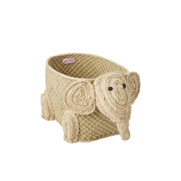rice small raffia elephant seagrass storage basket natural