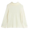 mini rodini modal rib turtleneck off white