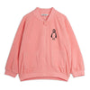 mini rodini penguin emb microfleece jacket pink