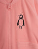 mini rodini penguin emb microfleece jacket pink