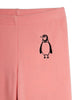 mini rodini penguin emb microfleece trousers pink