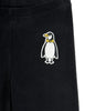 mini rodini penguin emb microfleece trousers black