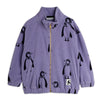 mini rodini penguin aop fleece jacket purple