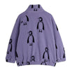 mini rodini penguin aop fleece jacket purple