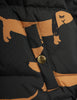 mini rodini dog aop puffer coat black