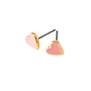 pink heart stud earrings