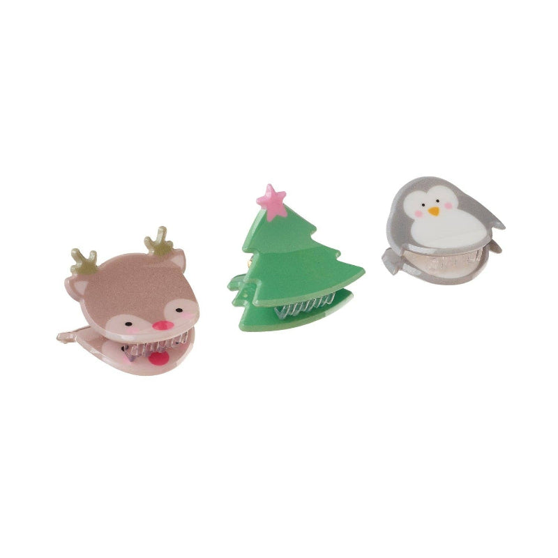 festive christmas claw clips