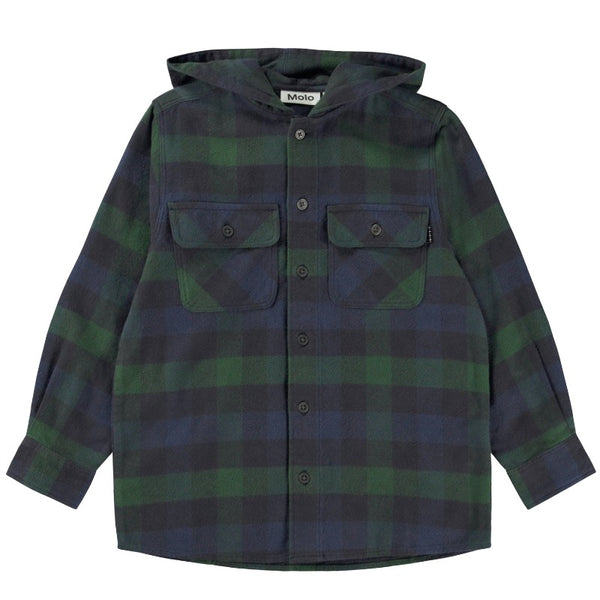molo rizz hooded shirt royal forest