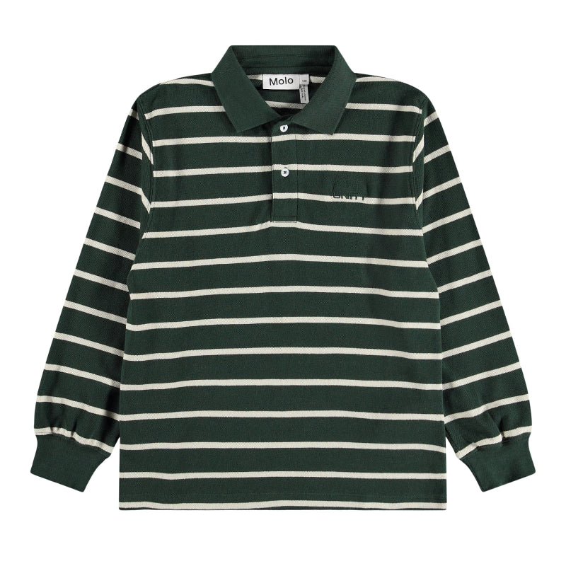 molo rey long sleeve collared shirt taxus stripe