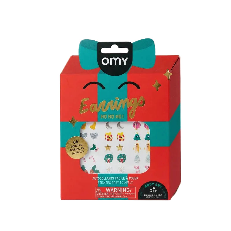 omy sticker earrings christmas