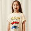 mini rodini cars sp short sleeve t-shirt off-white