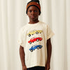 mini rodini cars sp short sleeve t-shirt off-white