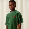 mini rodini wroom emb color block short sleeve t-shirt green