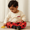 mini rodini car sp pointelle baby set off-white