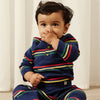 mini rodini multi color stripe baby set multi