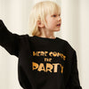 mini rodini here comes the party sweatshirt black
