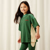 mini rodini wroom emb color block short sleeve t-shirt green