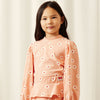 mini rodini flowers aop balloon sleeve top pink