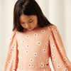 mini rodini flowers aop balloon sleeve top pink