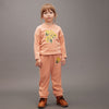 mini rodini alpine flowers emb fleece trousers pink