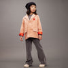 mini rodini clover emb corduroy blazer pink