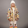 mini rodini flowers aop puffer coat multi