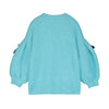 maison mangostan bow knit cardigan sky blue