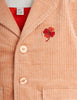 mini rodini clover emb corduroy blazer pink