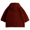 mini rodini bear embroidered pile jacket brown